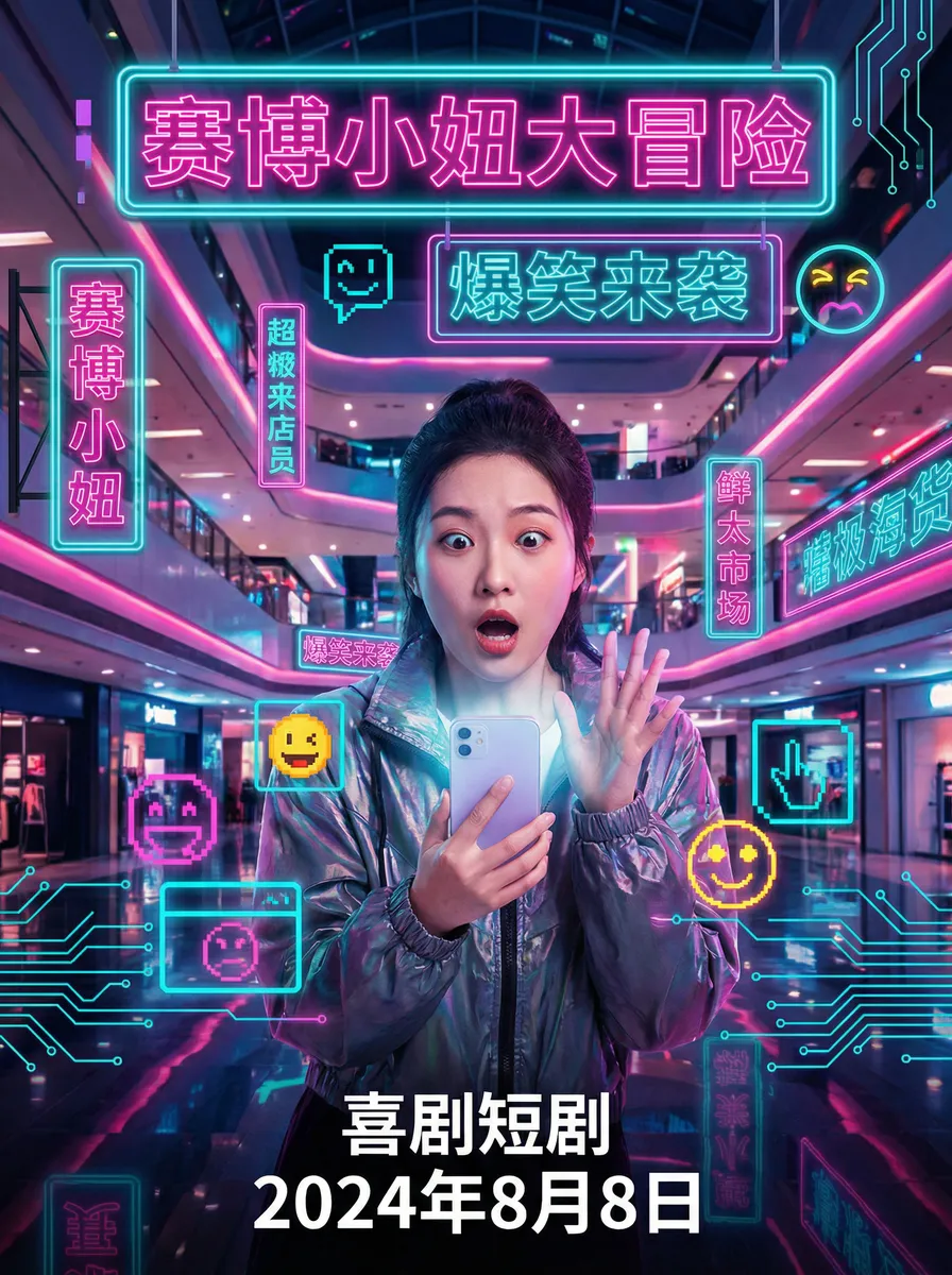 免费追电视剧在线观看 搞笑喜剧短剧 - 赛博小妞大冒险海报